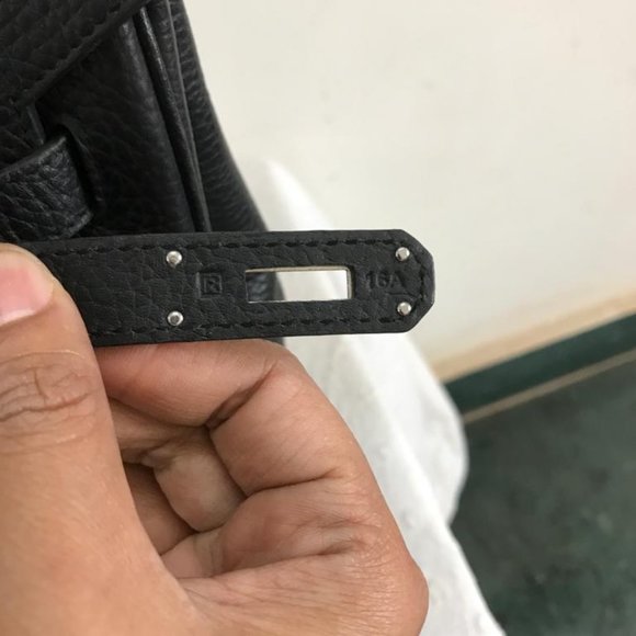 Hermes Birkin Handbag Noir Clemence with Palladium Hardware 35 Black - Picture 6 of 11